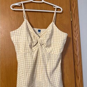 Old Navy Cream Gingham Camisole